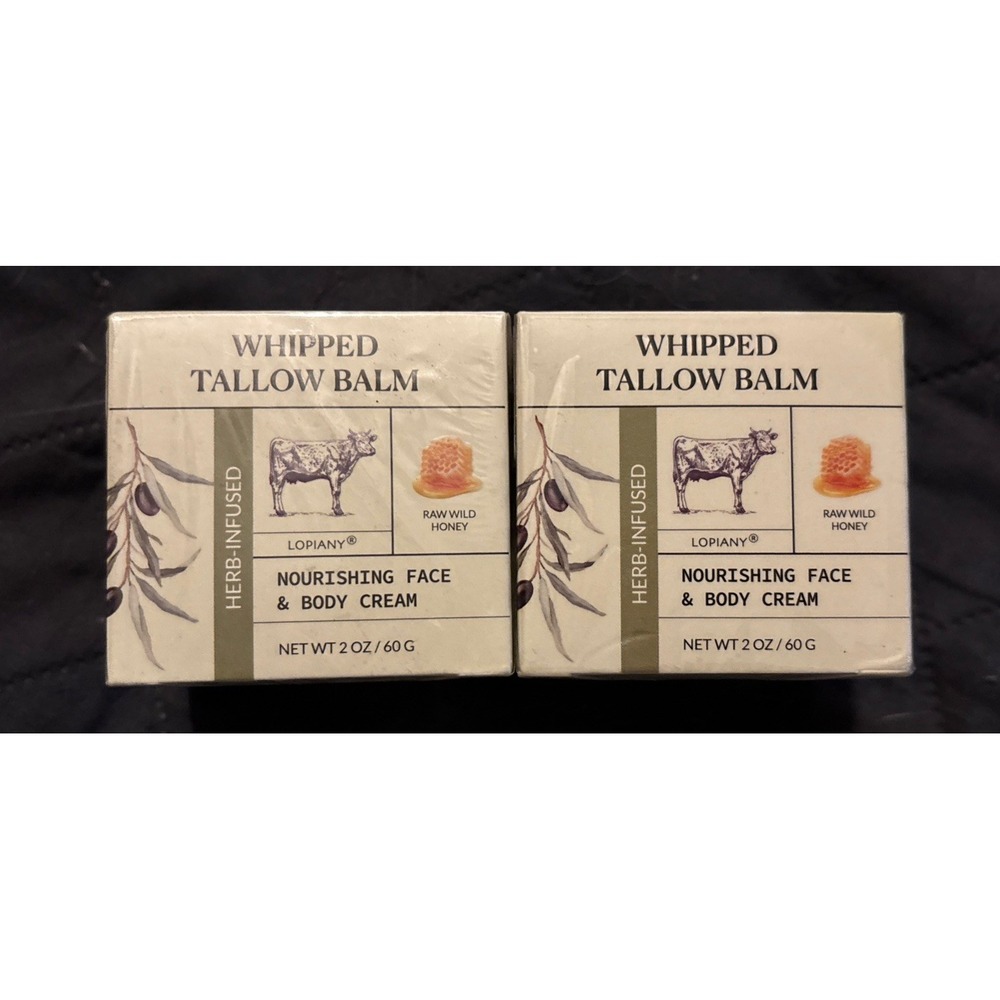 2 - Whipped Tallow Balm with  Manuka Honey  - All-Natural Ingredients - 11/2027